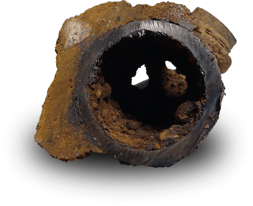 Excavation de l'entrée d'eau pour remplacement