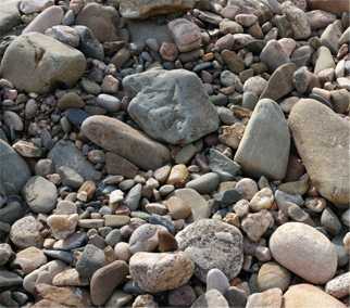 Roche et pierre décorative